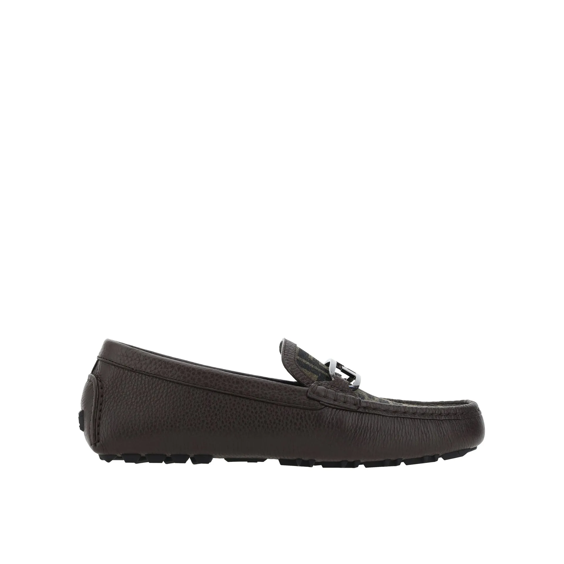 FENDI Leather Monogram Loafers for Men