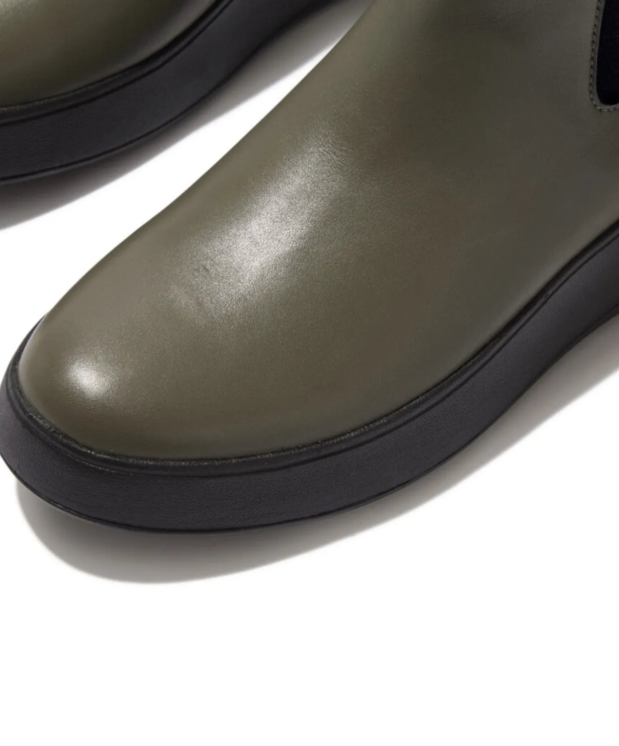 Fitflop F-Mode Flatform Chelsea Boots Deep Olive