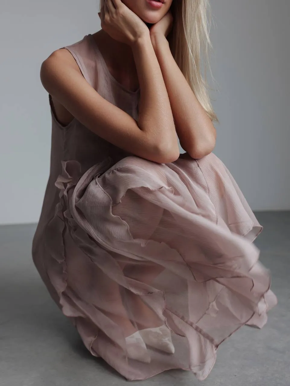 Flowy Ruffled Sleeveless Mini Dress