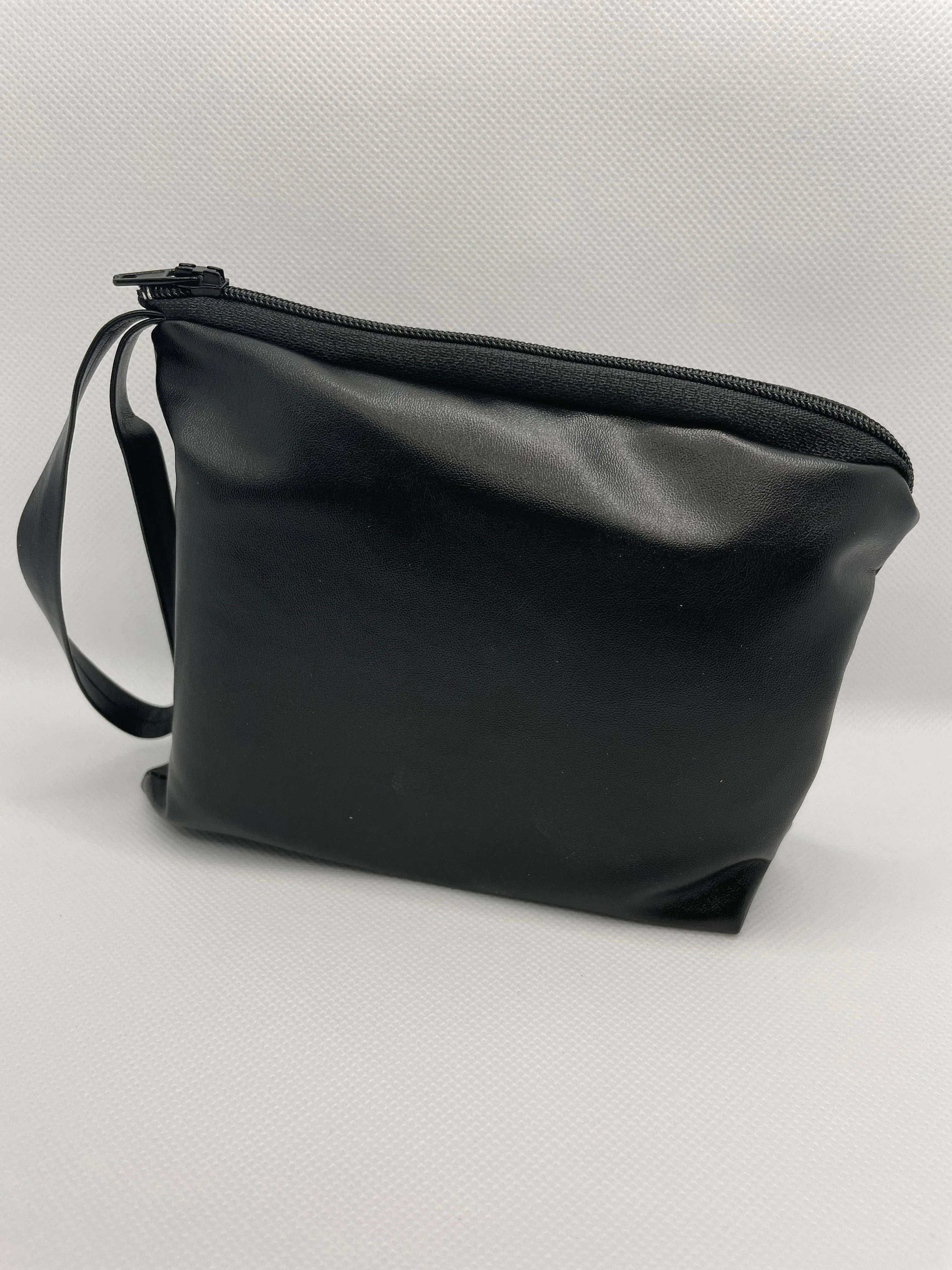 Foldable Ballet Slippers and Matching Bag - Black (Plain)