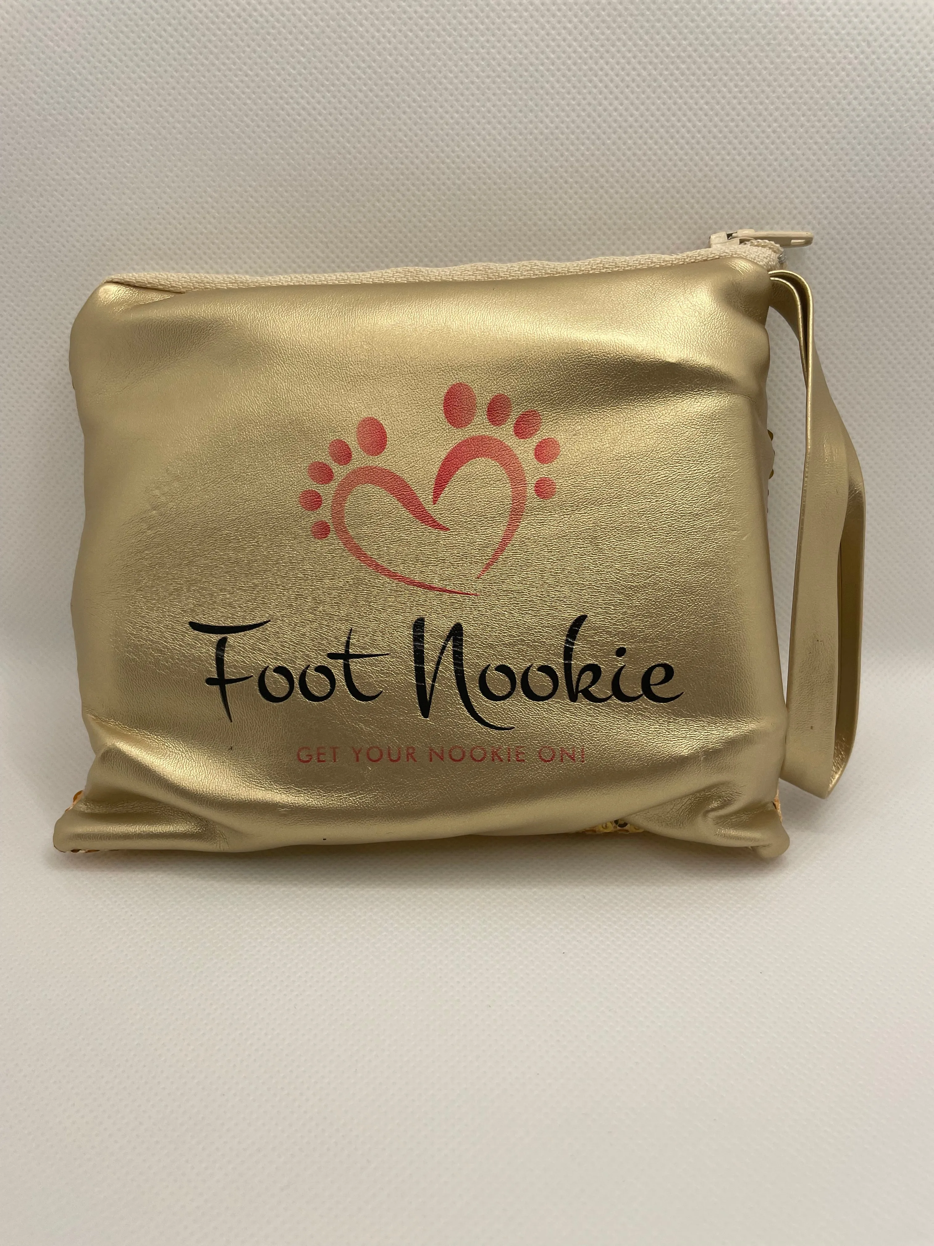 Foldable Ballet Slippers and Matching Bag - Gold Sequined