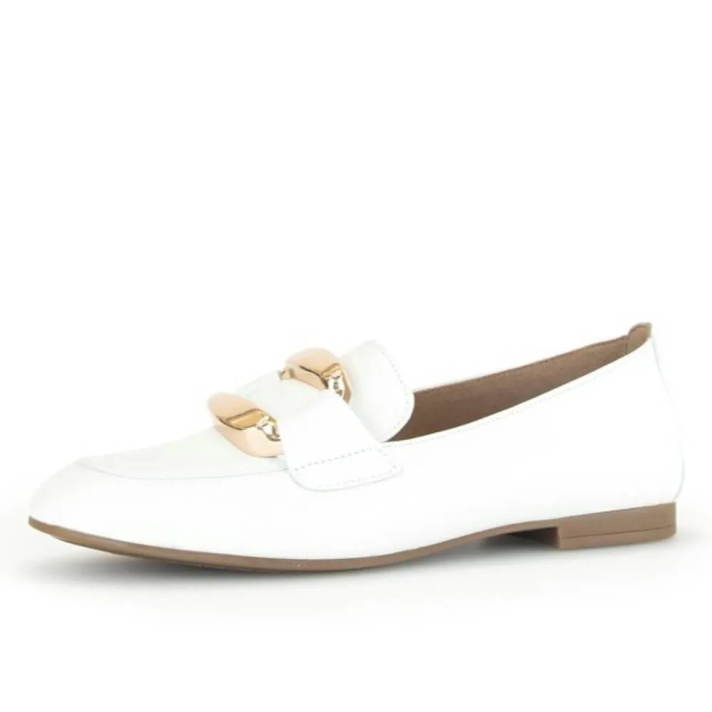 Gabor Vacant Leather Loafer 45.215-WHITE