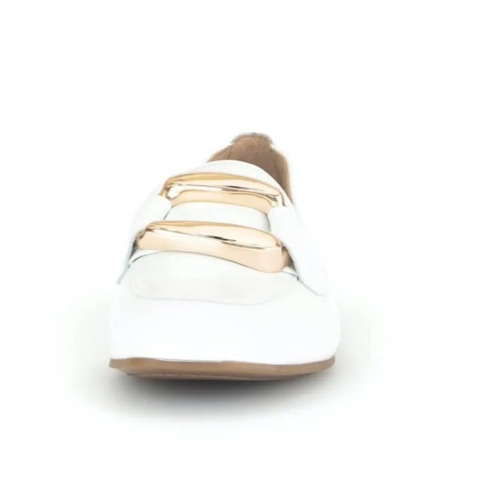Gabor Vacant Leather Loafer 45.215-WHITE