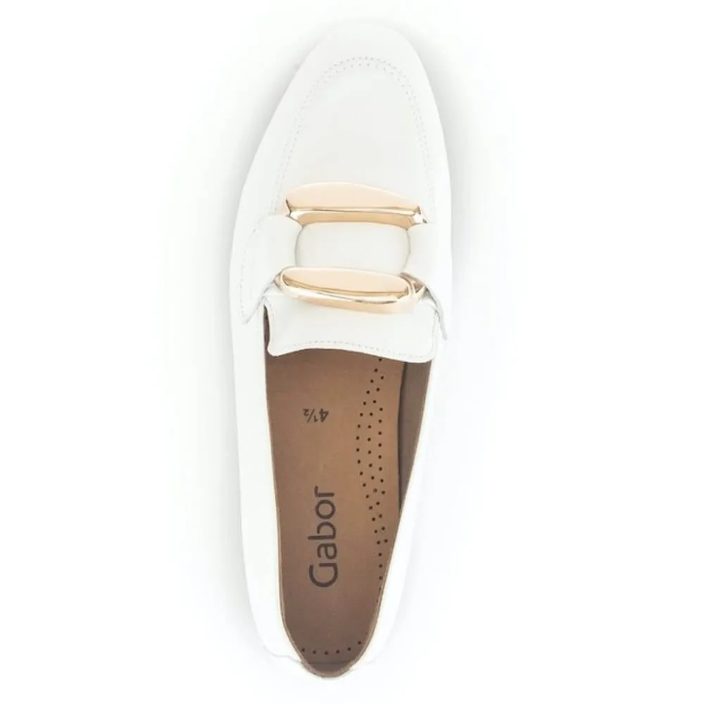 Gabor Vacant Leather Loafer 45.215-WHITE