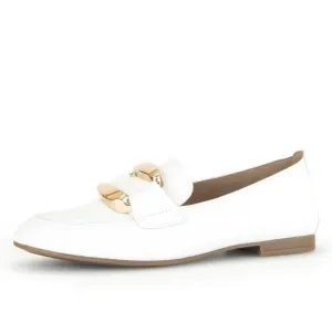 Gabor Vacant Leather Loafer 45.215-WHITE
