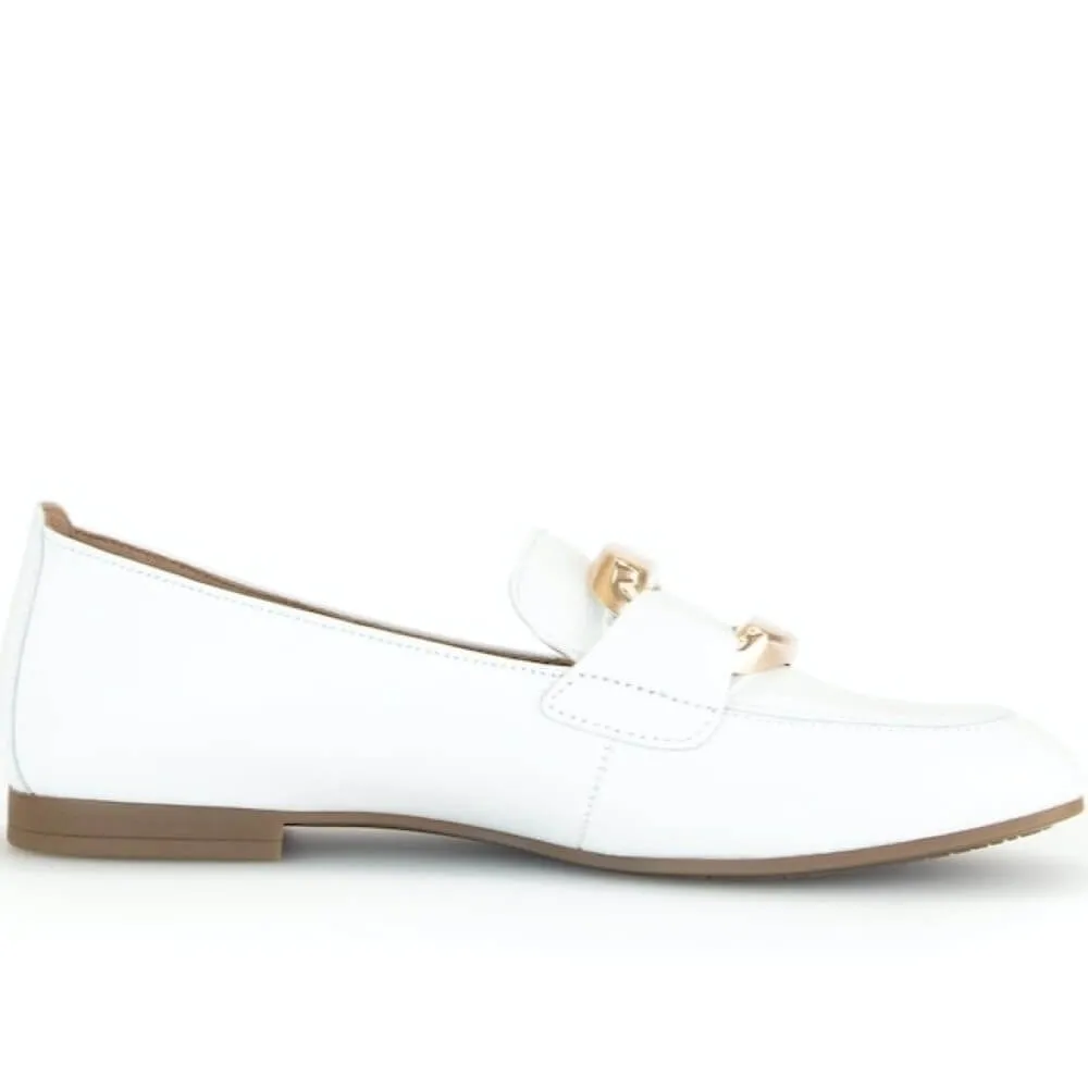 Gabor Vacant Leather Loafer 45.215-WHITE