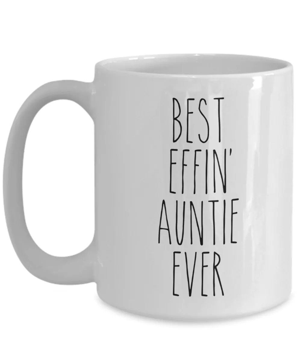 Gift For Auntie Best Effin' Auntie Ever Mug Coffee Cup Funny Coworker Gifts