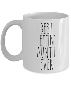 Gift For Auntie Best Effin' Auntie Ever Mug Coffee Cup Funny Coworker Gifts