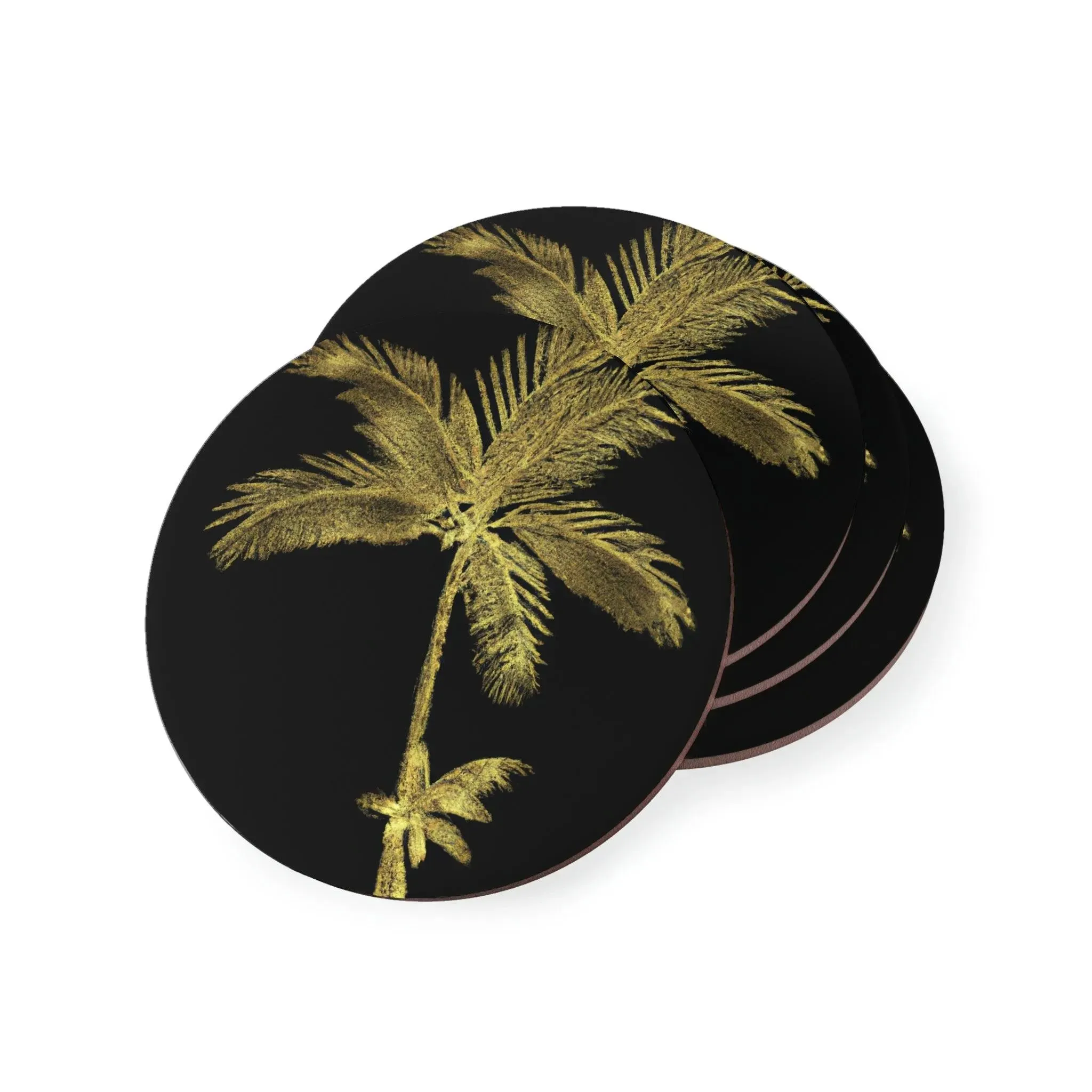 Golden Palm Tree Coasters