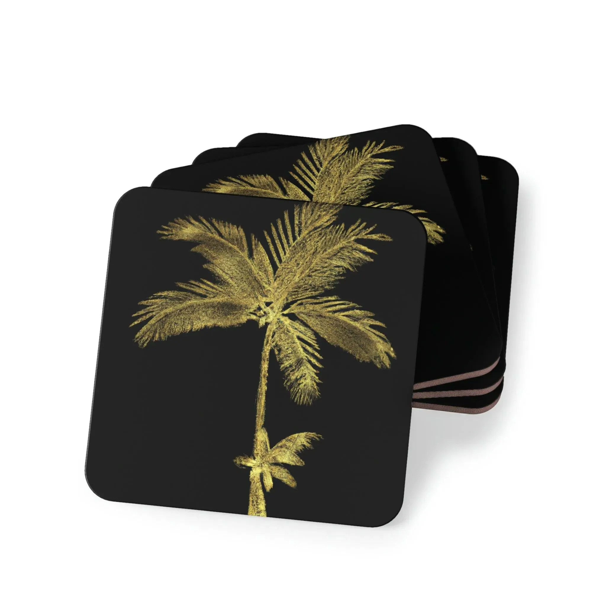 Golden Palm Tree Coasters