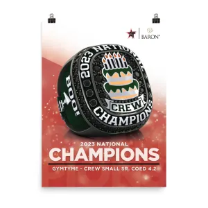 GymTyme Crew Small Sr. coed 4.2 2023 Championship Poster