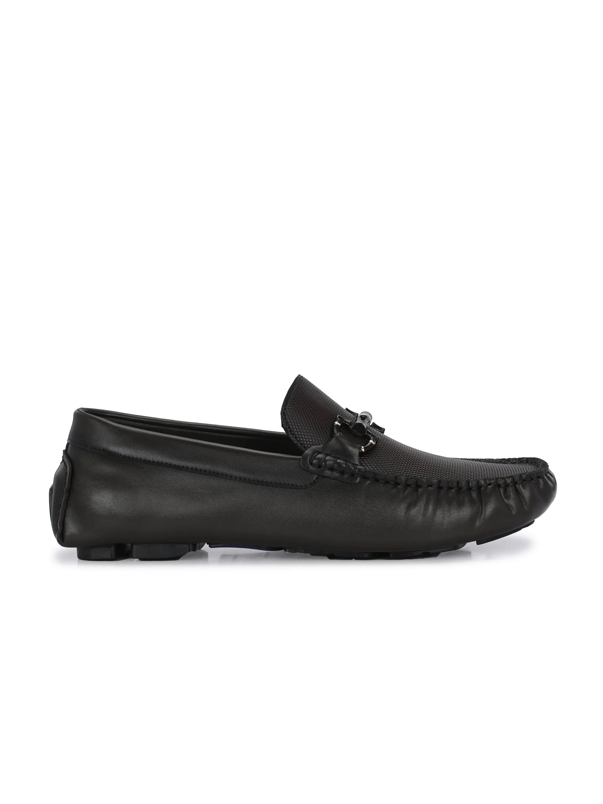 HITZ Men's Brown Leather Casual Loafers