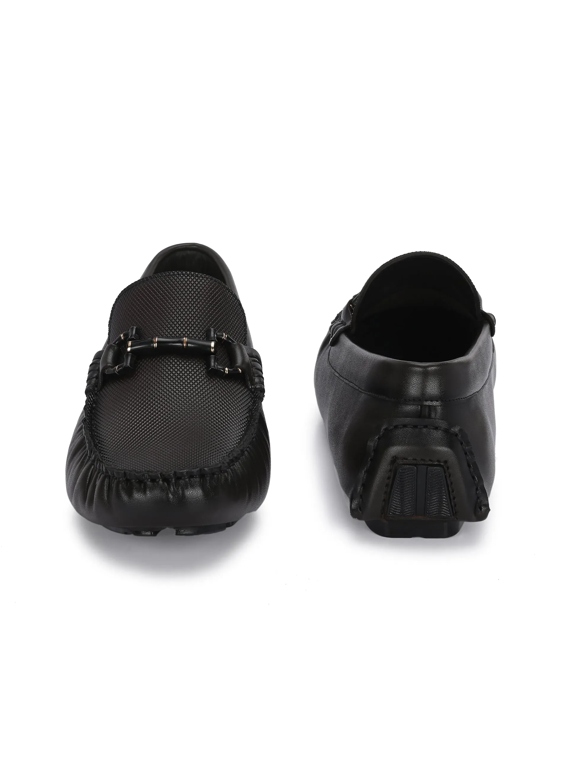 HITZ Men's Brown Leather Casual Loafers