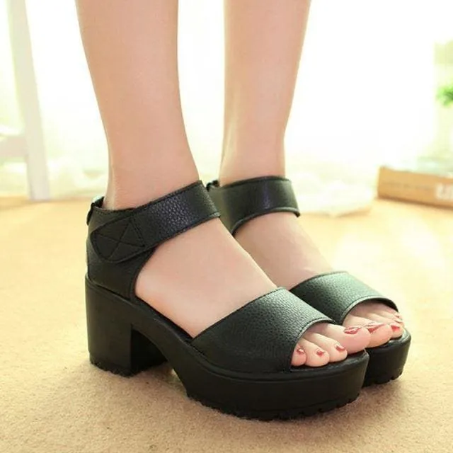 Hook & Loop Platform Lightweight High Heels