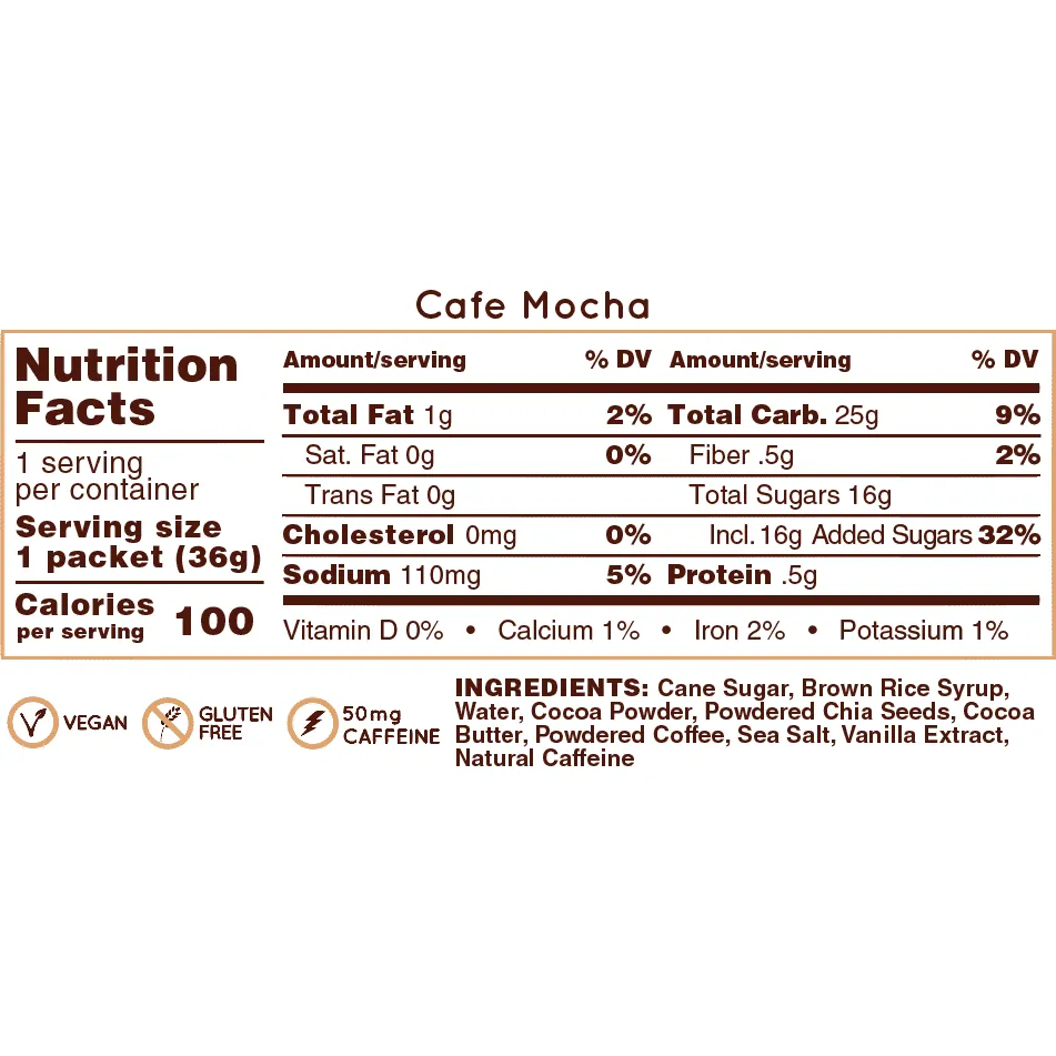Huma Energy Gels Original - Cafe Mocha