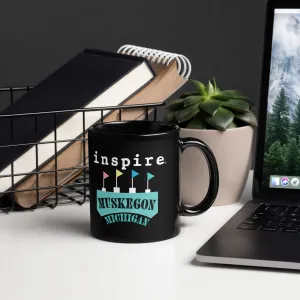 inspire Muskegon Black Glossy Mug