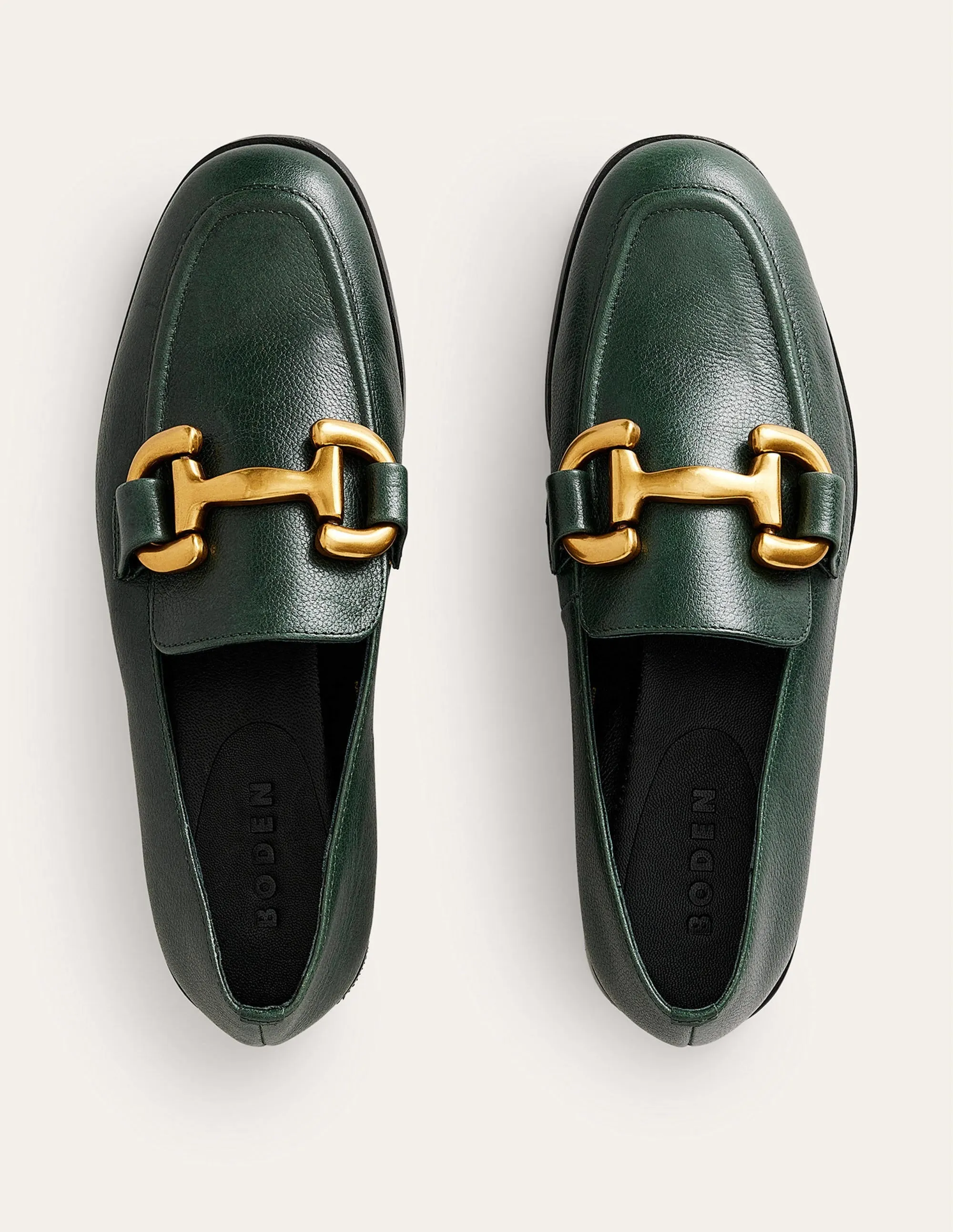 Iris Loafer mit Trensendetail-Chatsworth-Grün Leder