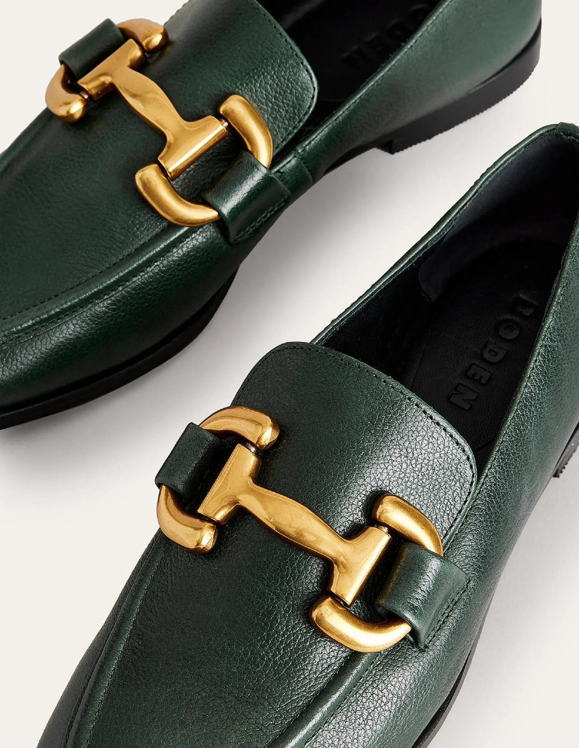 Iris Loafer mit Trensendetail-Chatsworth-Grün Leder