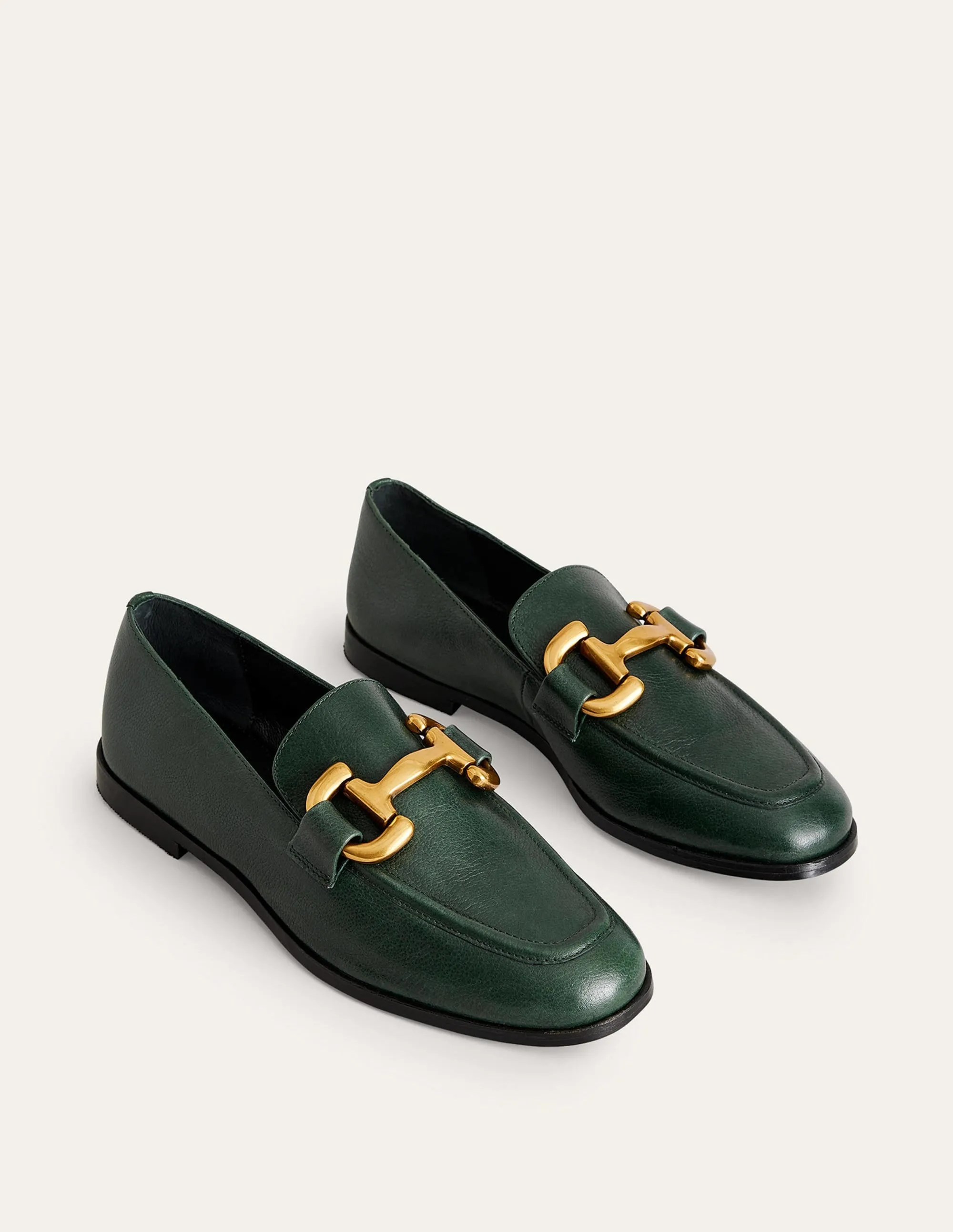 Iris Loafer mit Trensendetail-Chatsworth-Grün Leder