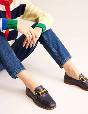 Iris Loafer mit Trensendetail-Marineblau