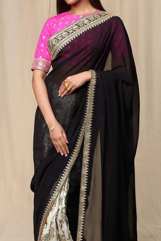 Ivory Oasis Saree