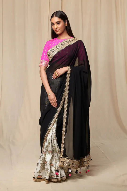 Ivory Oasis Saree