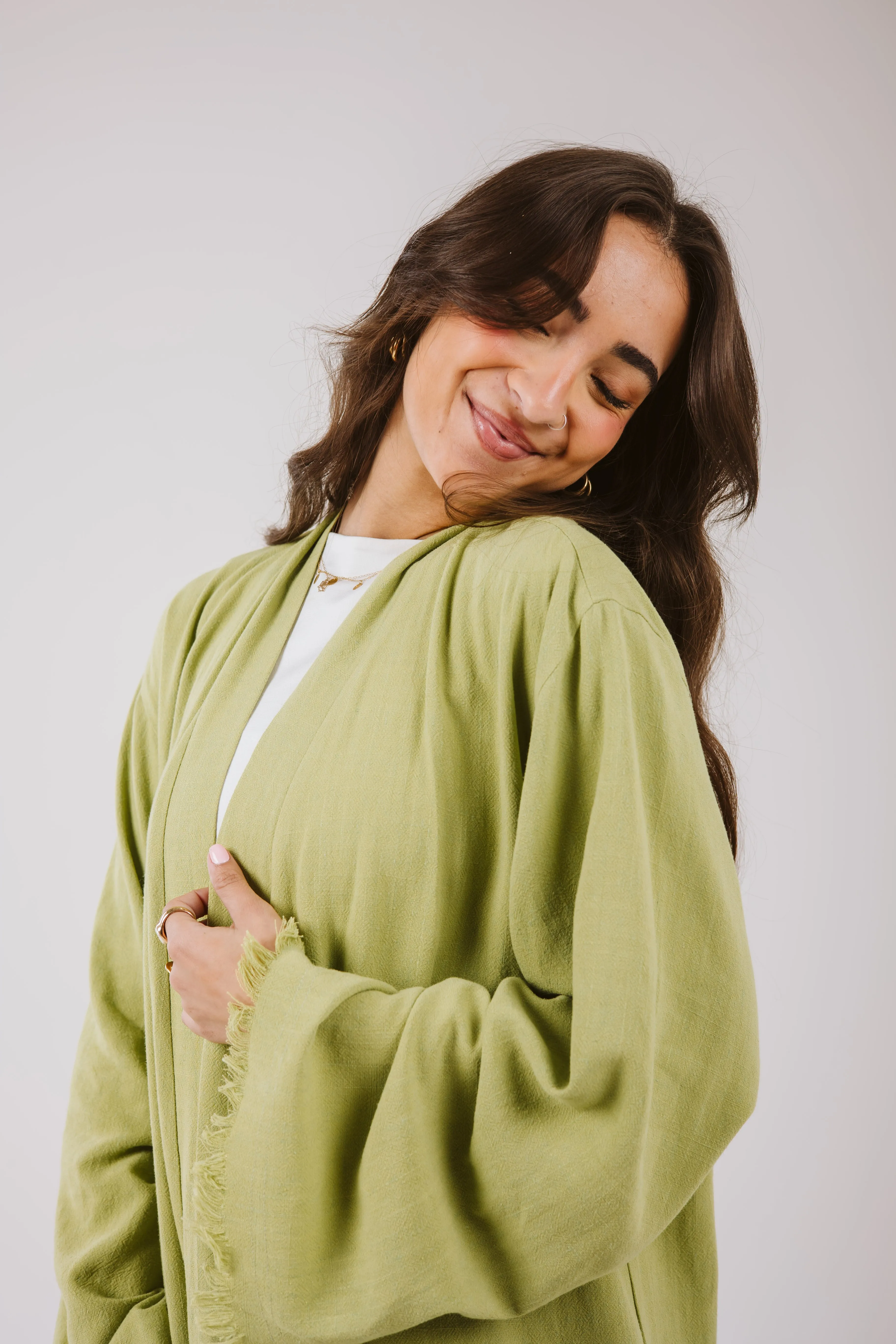 Jana cardigan in Lime