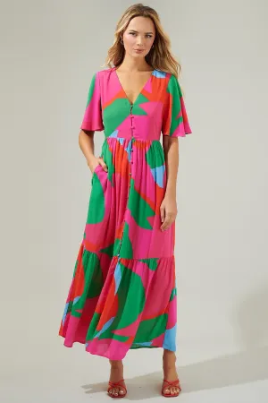 Jess Abstract Maxi Dress