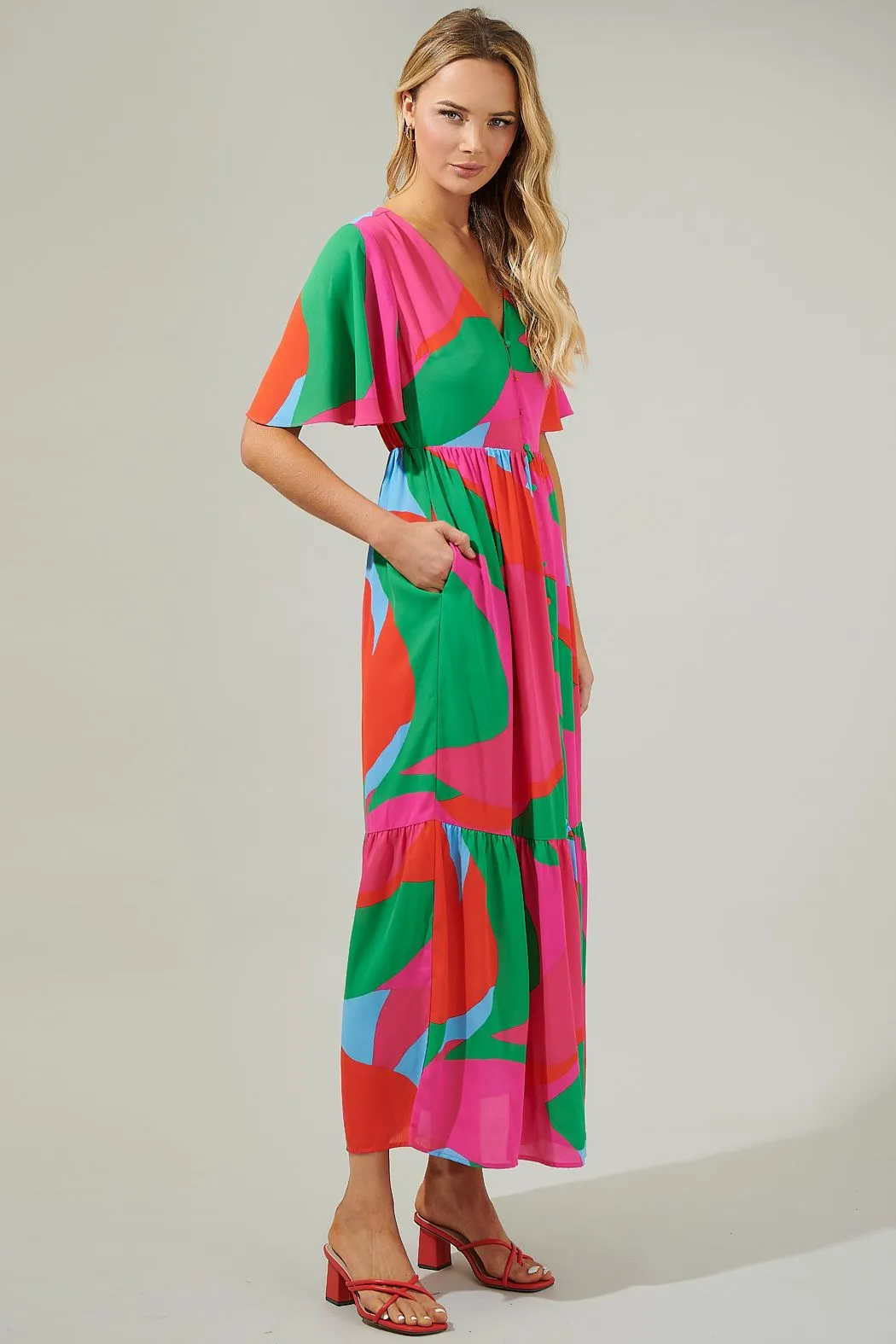 Jess Abstract Maxi Dress