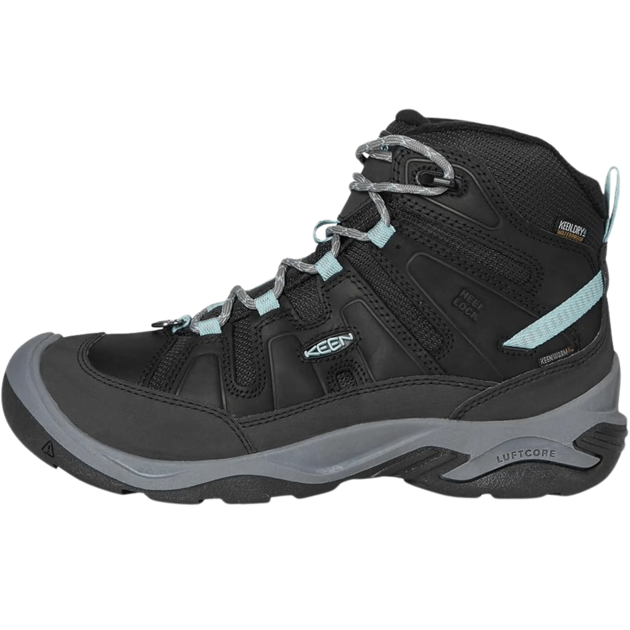 KEEN Women's Circadia Mid Polar Winter Boots - Black/ Cloud Blue FINAL SALE