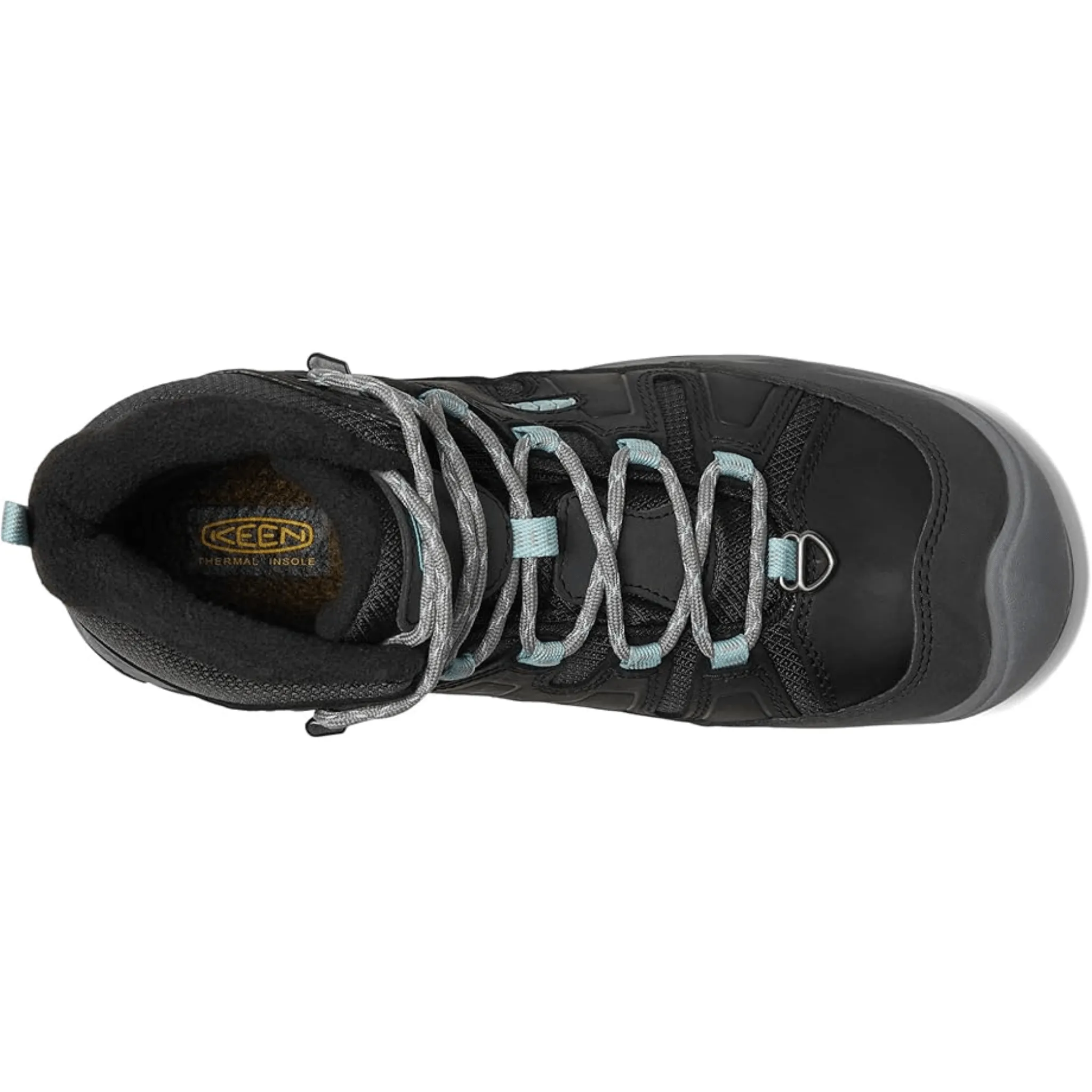 KEEN Women's Circadia Mid Polar Winter Boots - Black/ Cloud Blue FINAL SALE