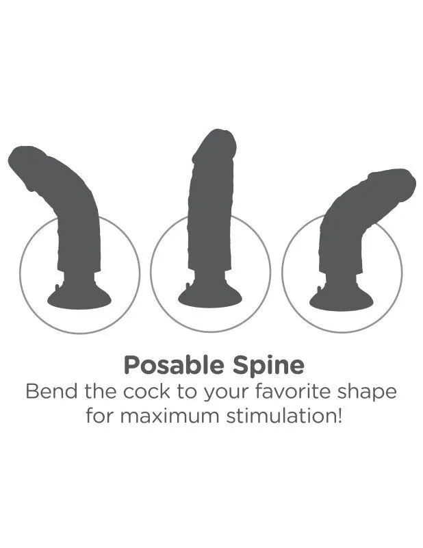 King 10-Inch Vibrating With Balls -  Flesh