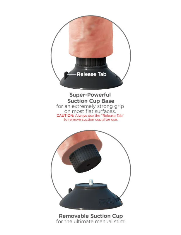 King 10-Inch Vibrating With Balls -  Flesh
