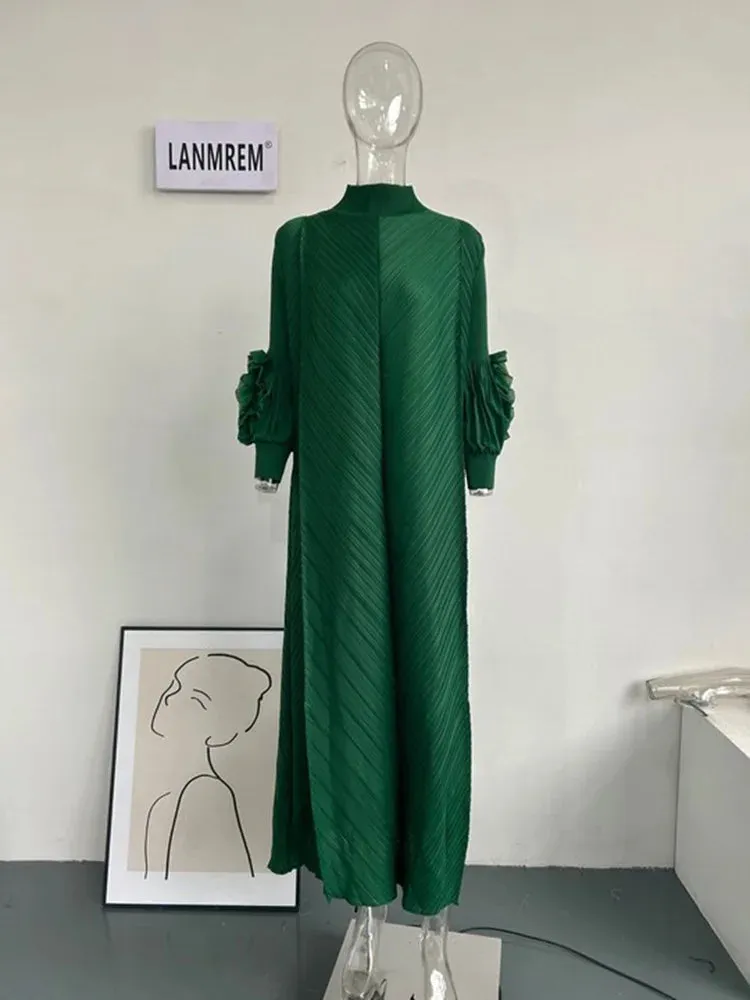 LANMREM Maxi Pleated Dress