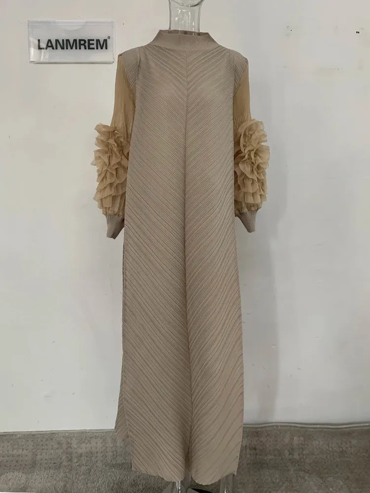 LANMREM Maxi Pleated Dress