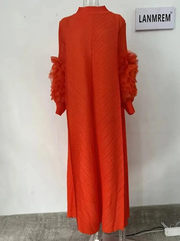 LANMREM Maxi Pleated Dress