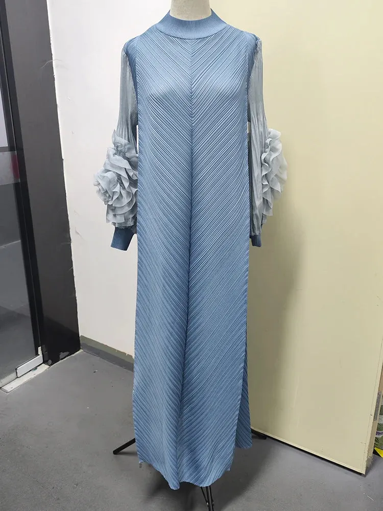 LANMREM Maxi Pleated Dress