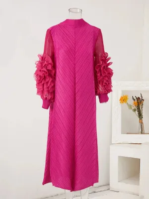 LANMREM Maxi Pleated Dress