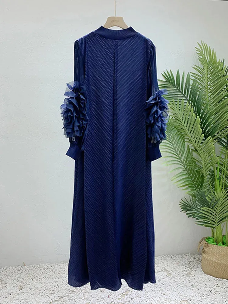 LANMREM Maxi Pleated Dress