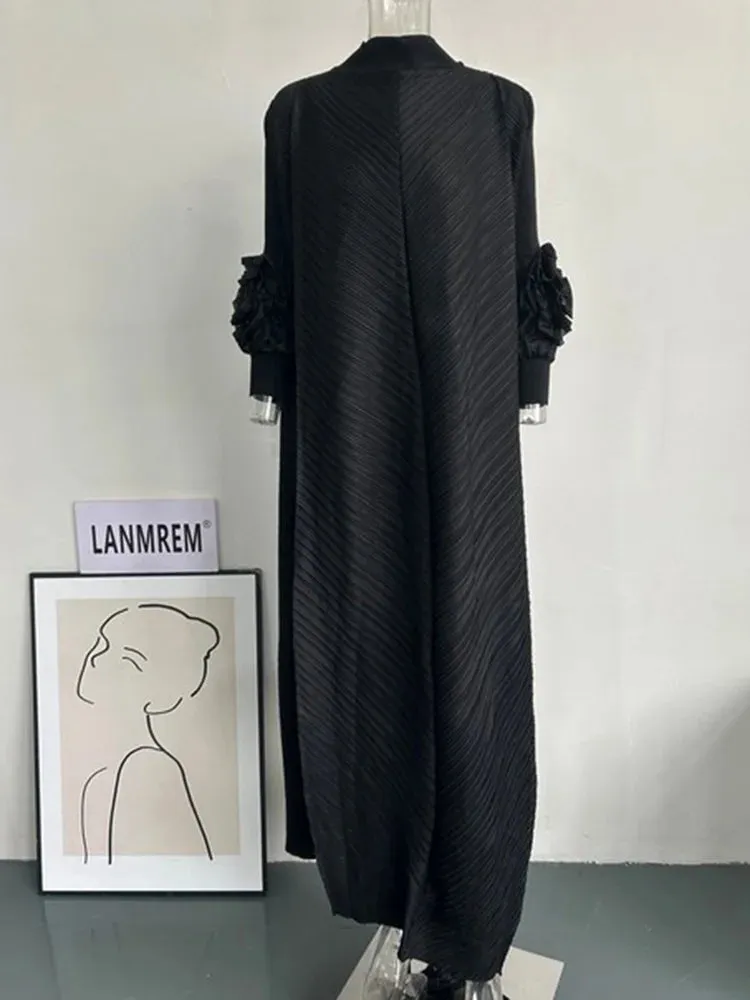 LANMREM Maxi Pleated Dress
