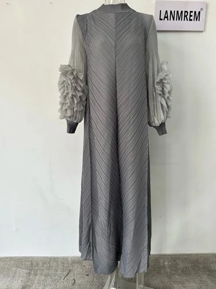 LANMREM Maxi Pleated Dress