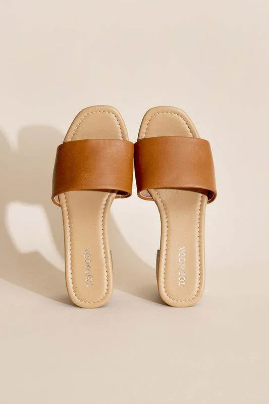 LAUREN-1 Slide Mule Heels