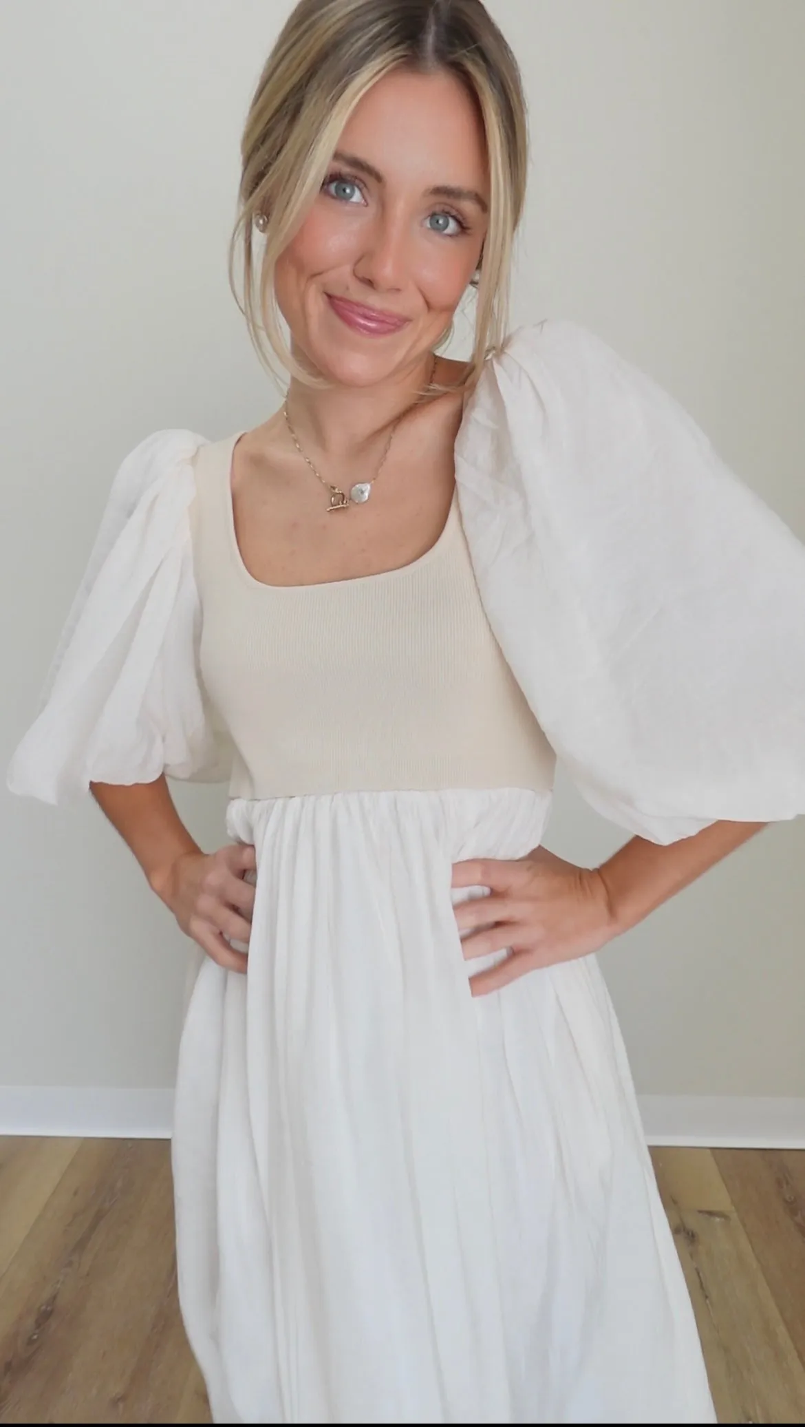 Lover's Quarrel Midi Dress- Natural/Ivory