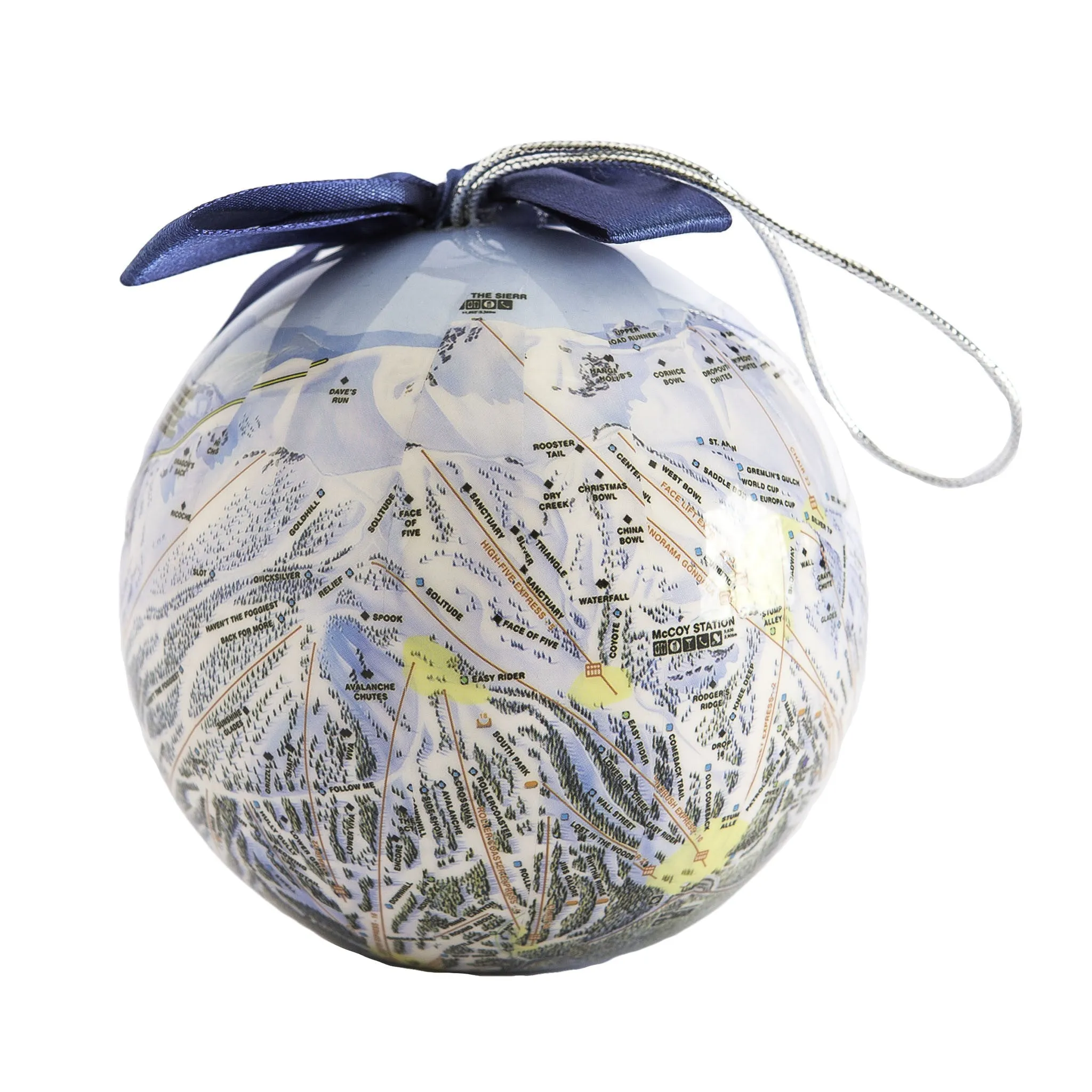 MAMMOTH TRAIL MAP ORNAMENT