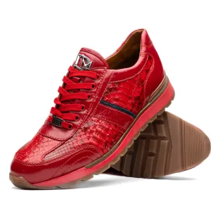 Marco Di Milano Brescia in Red Python & Calfskin Sneakers