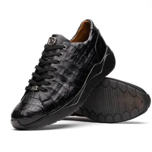 Marco Di Milano Nino in Black Caiman Sneakers