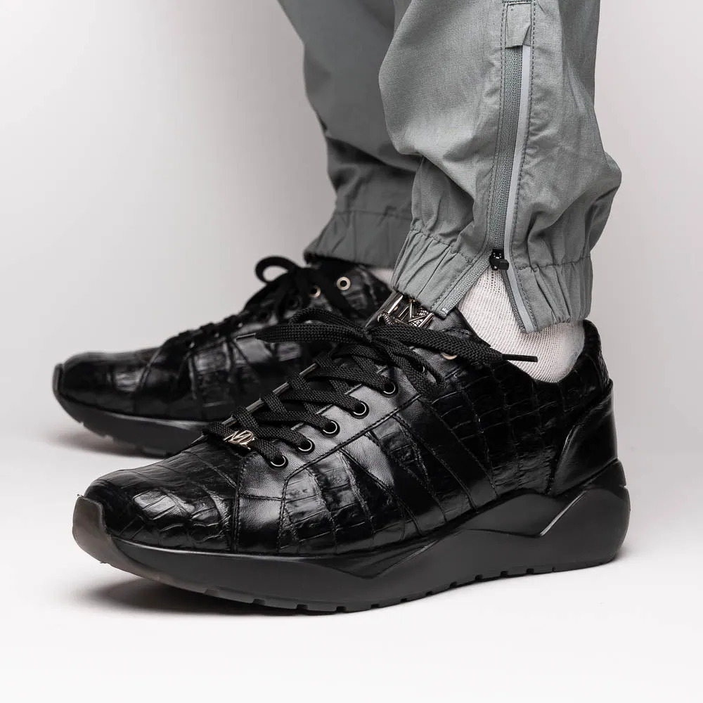 Marco Di Milano Nino in Black Caiman Sneakers