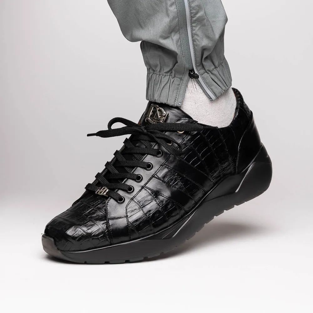 Marco Di Milano Nino in Black Caiman Sneakers