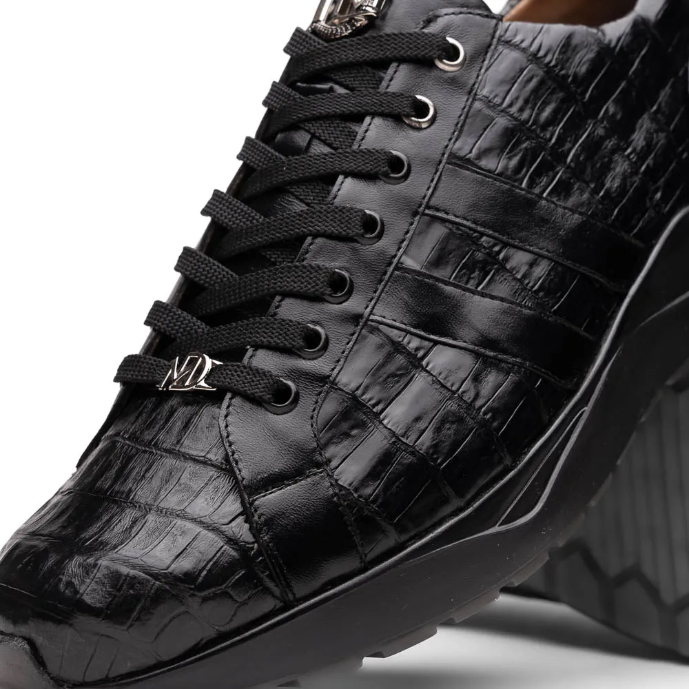Marco Di Milano Nino in Black Caiman Sneakers