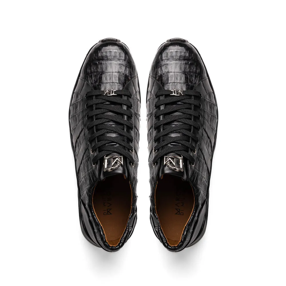 Marco Di Milano Nino in Black Caiman Sneakers